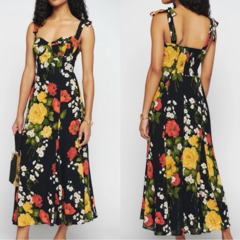 Reformation Nikita Floral Maxi Midi Dress Size 4